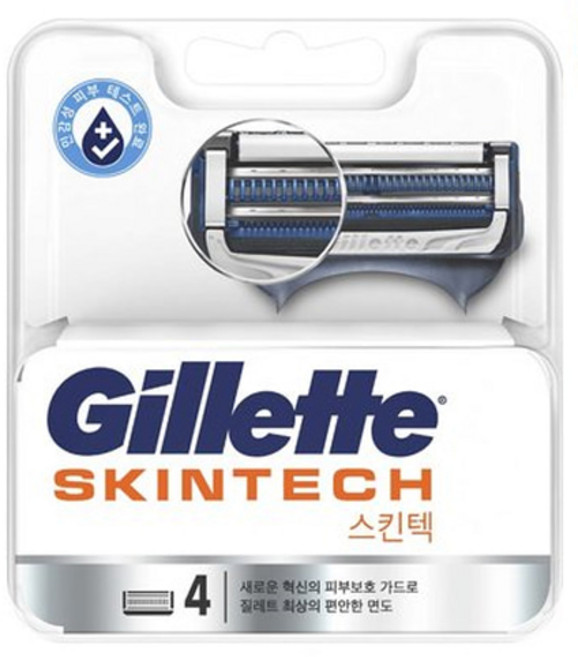 질레트 스킨텍 면도날, 4개입, 1개