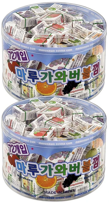 마루가와 버블껌 71개입 4가지맛 1통, 144개, 5.4g - 쿠팡