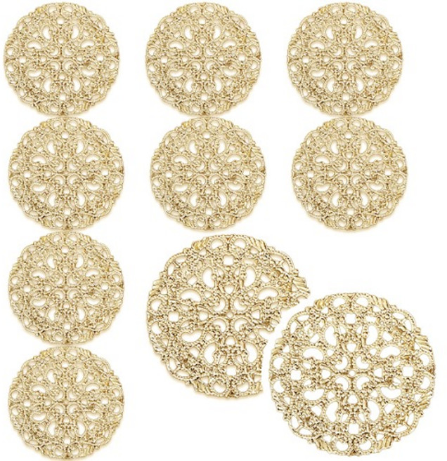 10개) K15 가화 전통 한복 금속장식 명절선물 용돈봉투 포장장식 가채장식 한복악세사리장식 예단장식 외국인선물