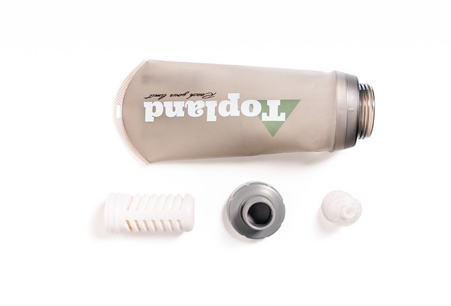 Topland 行動濾水器 500ml 登山水壺水袋, 1個, 基本配(不含初濾棉、活性碳包)