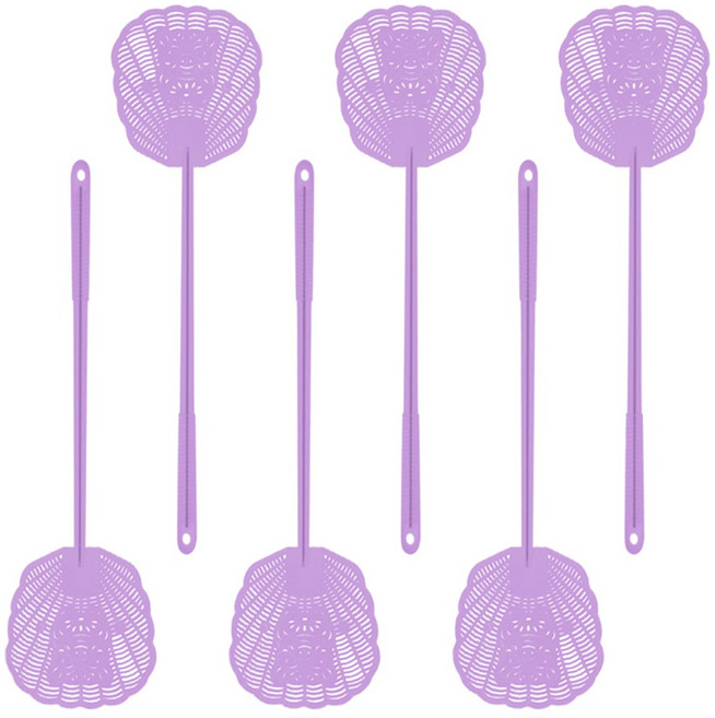 파리채 모기채 칼라 (고급 철심 파리채), 퍼플-6개