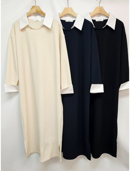 나비닷 임산부원피스 셔츠카라 오피스스타일