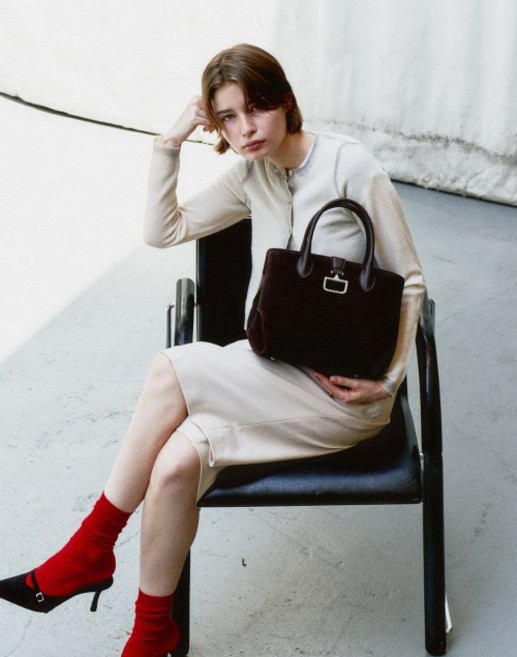 [닥스] 우먼 브라운 스웨이드 소가죽 토트백 DCBA5F266W3