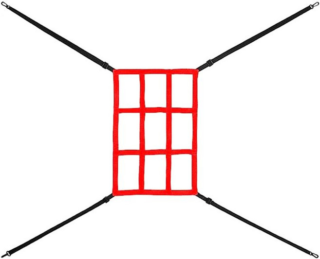 야구장을위한 스트라이크 존 대상 7x7 넷에 대한 7x7 넷에 대한 소프트볼 조절 가능한 피칭 대상 중앙 대상 스트라이크 존 만 판매, 검은 색 빨간색