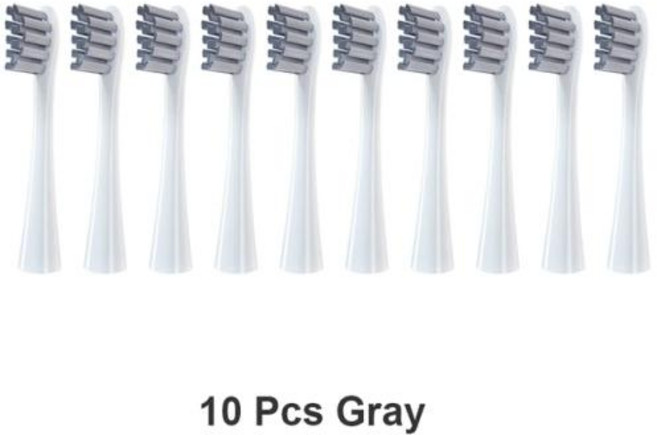 오클린 소닉 전동 칫솔 교체용 브러시 헤드 10 X 2 소프트 듀폰 강모 노즐, 2) 10 Gray * 1세트, 1세트