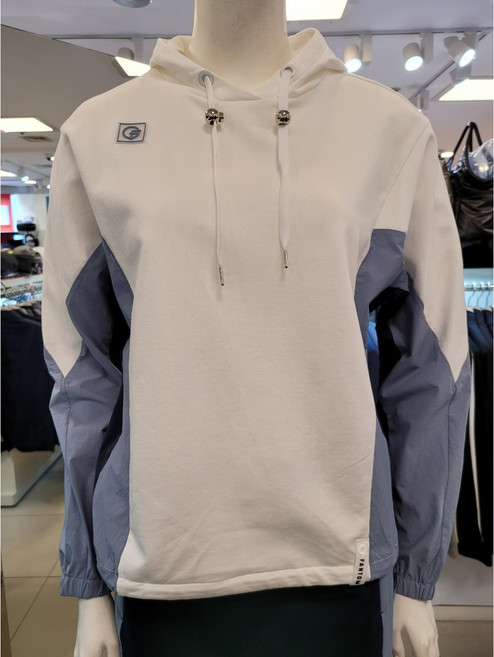 6층 팬텀골프 여성 배색 후드 긴팔 티셔츠 221B1TF066