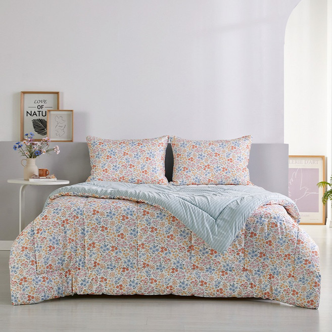 모던하우스 스웰 알러지케어 리버시블 차렵이불 싱글 어텀가든-CV0225158