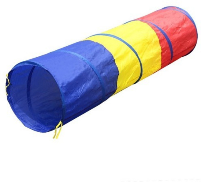 이도스포츠 삼색터널 유아체육교구 신체놀이 (1.8m), 혼합색상, 1개