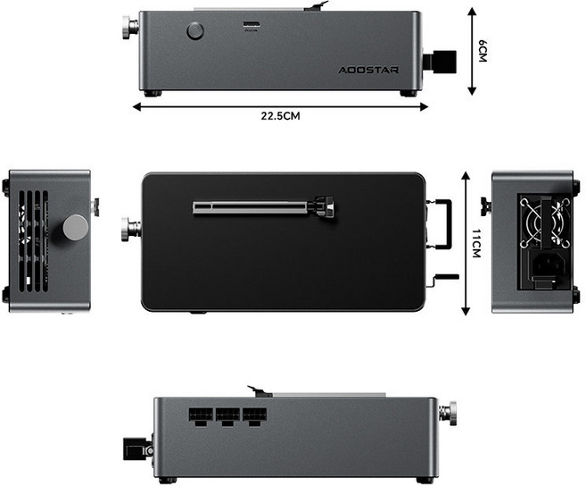 AOOSTAR 파워서플라이내장 eGPU독 AG02 지원 오큐링크+USB4, AG01-Single OCUlink 인터페이스 800W, AG01-OCUlink 인터페이스 800W