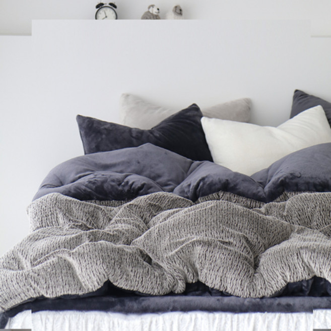 베이직톤 국내산 폴라베어 발염 극세사 이불 프리미엄 라셀 10mm 겨울이불