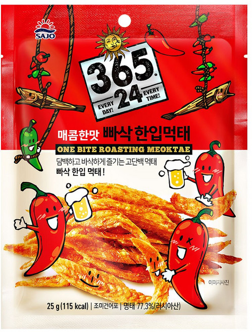 사조 한입 먹태 매콤한맛, 25g, 9개