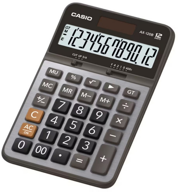 CASIO卡西歐 AX-120ST 12位元商用型計算機 含稅 可開三聯報帳 公司貨附保卡, 金屬面板, 1個