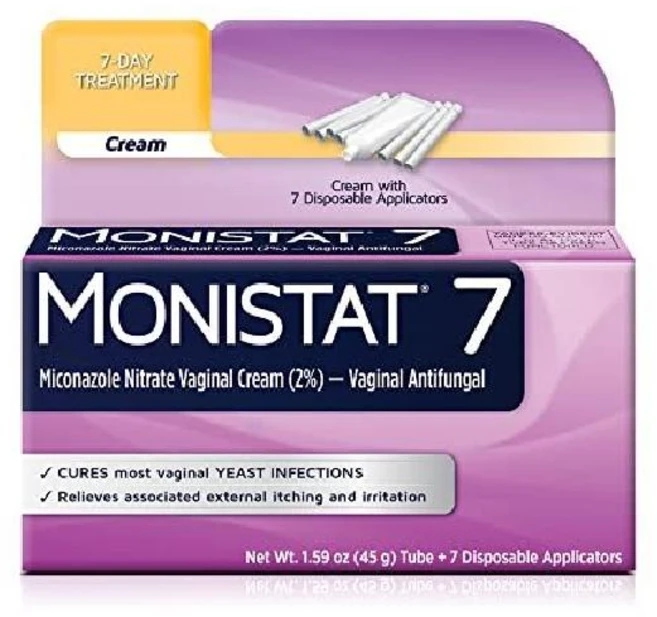 MONISTAT 여성 청결제 여성용 미코나졸 크림 가려움증 완화 7개입, 1개, 45g - 쿠팡