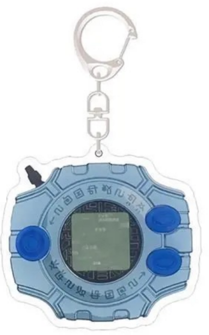 디지몬 피규어 어드벤처 디지바이스 문장 키링 열쇠홀더 키홀더 레드 1개 스카이