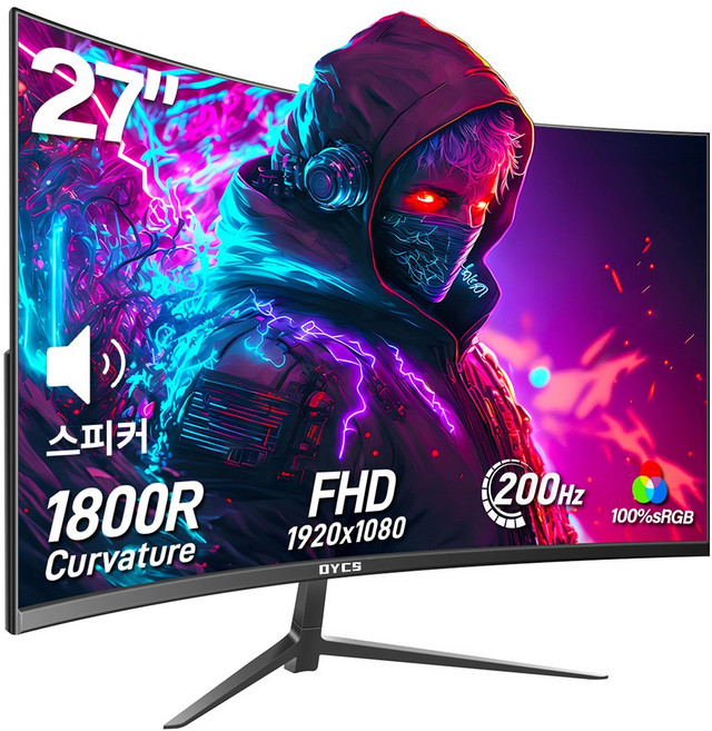 34인치 울트라와이드 커브드 게이밍 모니터 165Hz UWQHD 4k 27인치 모니터 200Hz FHD 커브드 컴퓨터 화면 Gawfolk 할인중, 70cm, 27inch 1k 200Hz