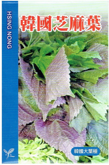 興農種苗 韓國芝麻葉種子 大葉品種 新鮮蔬菜種子 家庭園藝, 1個