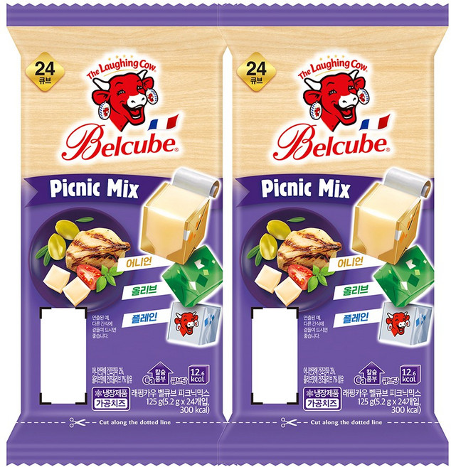 래핑카우 벨큐브 24큐브 125g 피크닉믹스 2개