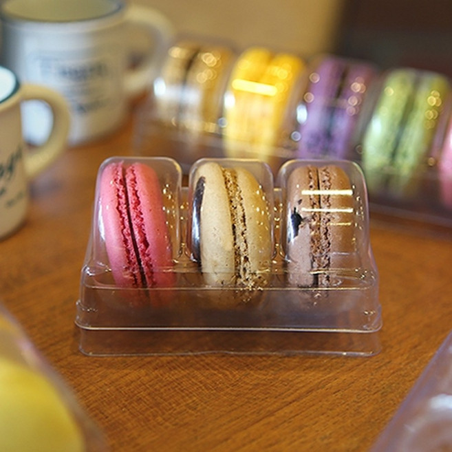 마카롱몰드 3구, 투명, 50개