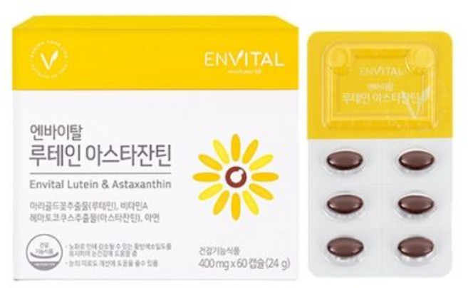 엔바이탈 루테인아스타잔틴, 60정, 1개