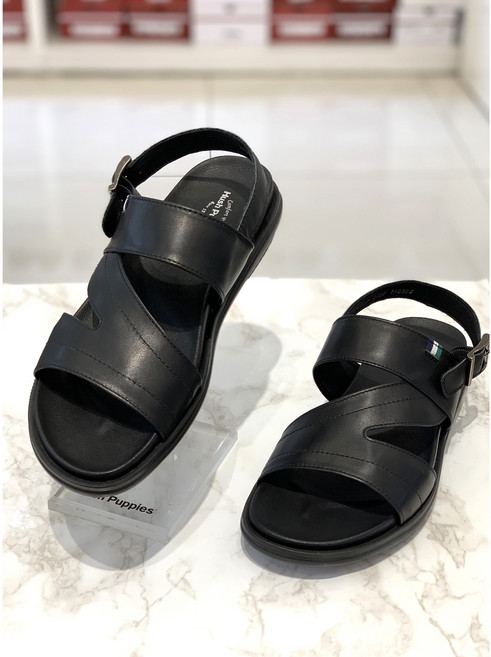 허시파피 남성화 소가죽 3CM굽 데일리 초광폭 컴포트 캐주얼 여름샌들Q013