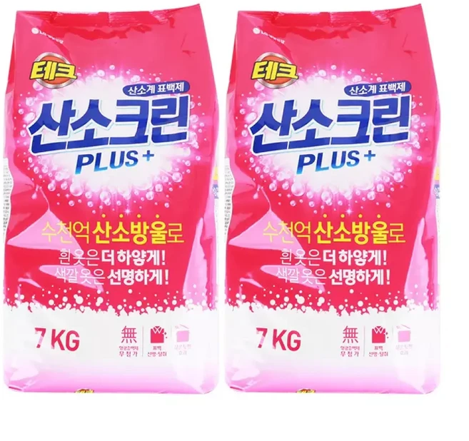 엘지 테크 산소크린 플러스 표백제 1박스 (7kgX2개), 1개