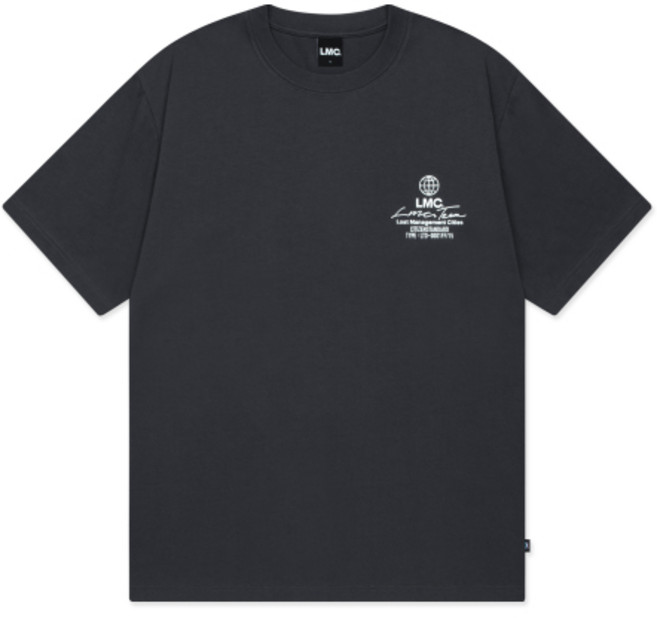LMC SIGNATURE GLOBE TEE charcoal