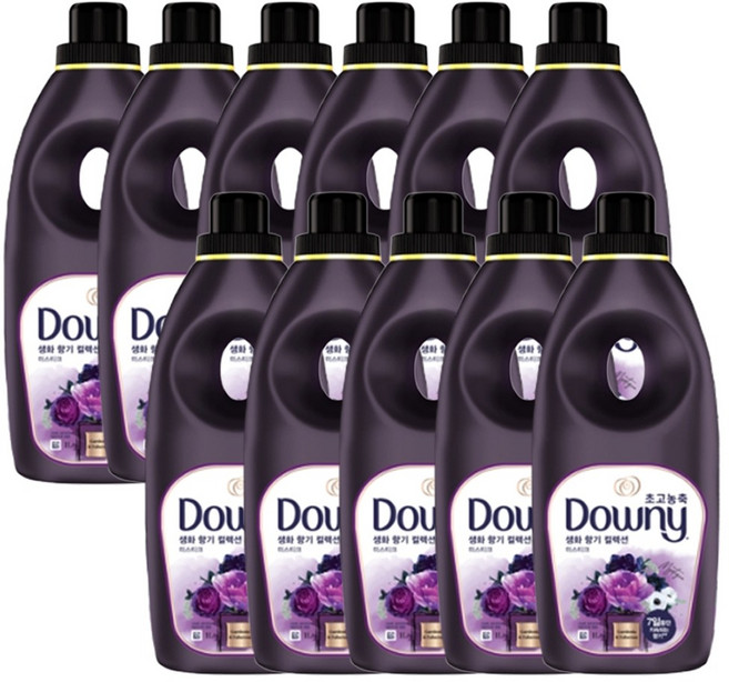 다우니 2020 퍼퓸 초고농축 섬유유연제 미스티크 본품, 1L, 11개