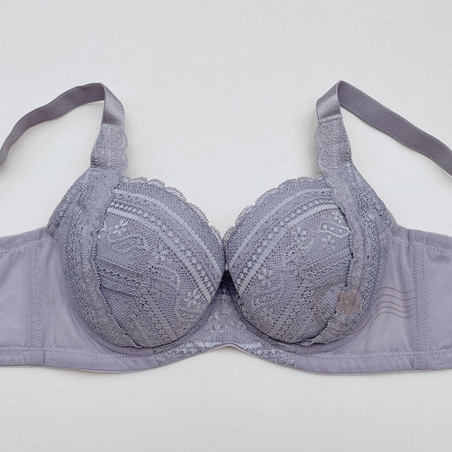 卡妮兒機能內衣調整型蕾絲吸濕排汗深V集中薄襯, 藍紫,內衣-C罩杯需備註尺寸（32~42）