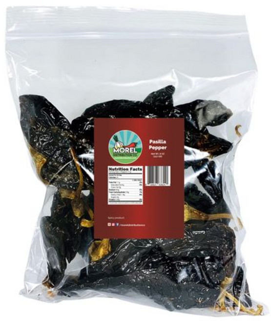 칠레 파시야 고추 (파시야 네그로) // 무게: 4온스 8 Chile Pasilla Pepper (Pasilla Negro) // Weights: 4 Oz 8 Oz 1 Lb, 8온스, 1개, 8온스