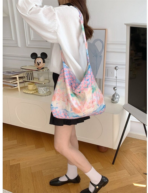 루톰 플라워 에코백 크로스백 숄더백 데일리 가방 B008