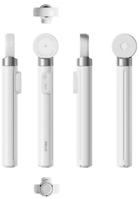 ONAIR 大力神二代 磁吸藍芽自拍棒 落地自開腳架 AB230/AB226, 1個, 磁吸式+夾式AB230_光感白