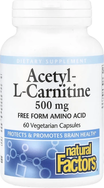 네츄럴팩터스 아세틸 L 카르니틴 500mg 베지캡슐 60정, 6개 - 쿠팡