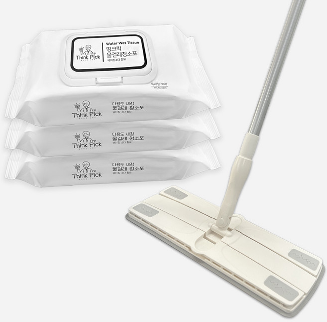 띵크픽 2in1 코코 밀대 걸레 특대형 + 물걸레 청소포 3p, 2in1코코밀대걸레특대형+띵크픽물걸레청소포특대형3p, 1개