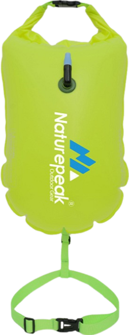 다용도 수영부이 방수가방 안전 훈련 오픈워터 다이빙 서핑 스노클링, 녹색