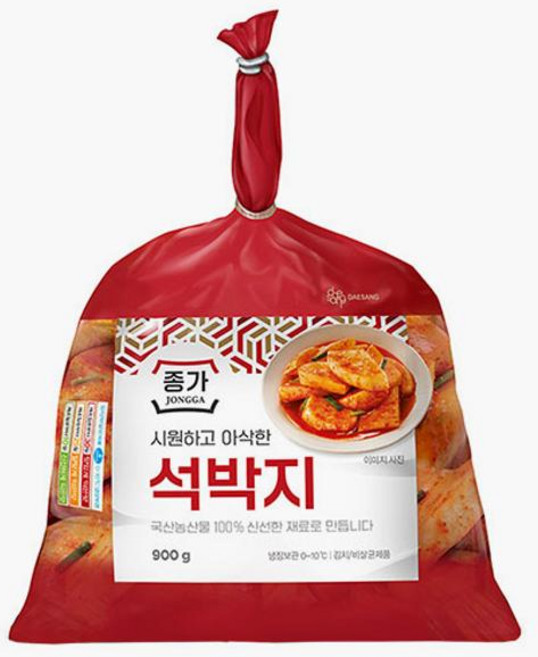종가 혼밥 자취생 업소용 김치 석박지 뜨끈한 국물요리와 찰떡궁합 900g, 1개