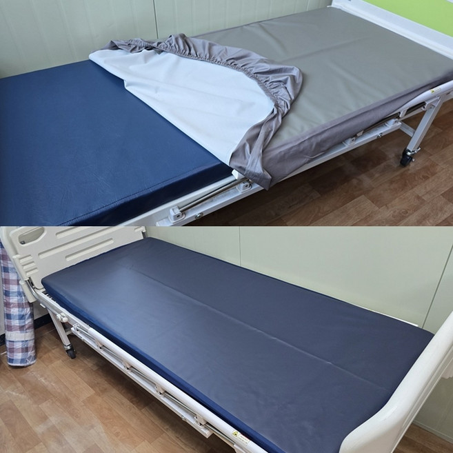 (인조가죽 생활방수 ) 입원실용 병원침대커버 매트리스커버 7종류 / 상판은 레쟈 옆면은 원단싸개형 맞춤제작
