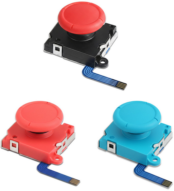 스위치 라이트 OLED 자가수리 호환 아날로그 스틱 모듈 교체부품, 1개, 5.화이트/블랙, 닌텐도