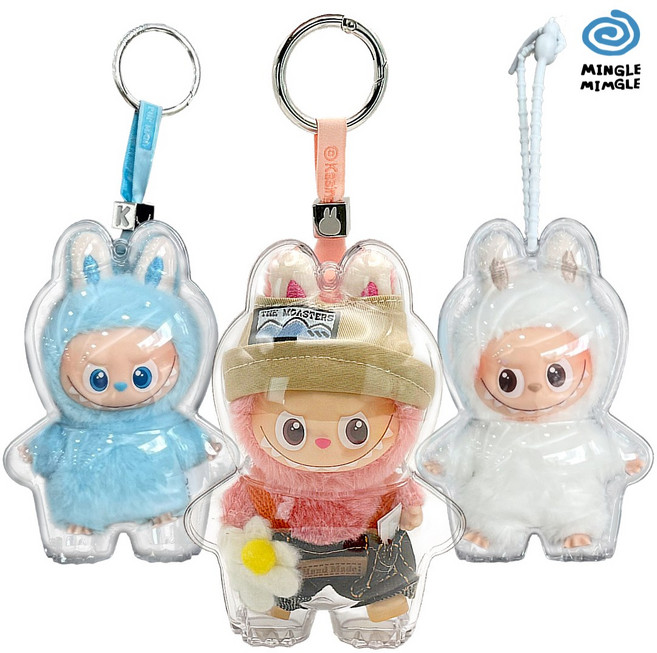 밍글밈글 라부부 미니 4세대 전용 키링 케이스, 투명PC보호케이스, 1개