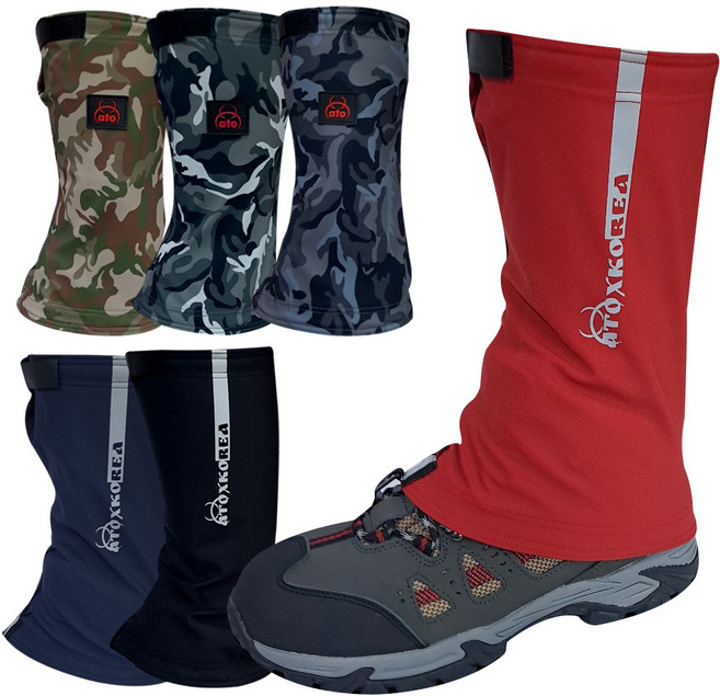 아토 기모 스패츠 방한 방수 발목 발 토시 등산 산행, 카모그레이, 1개