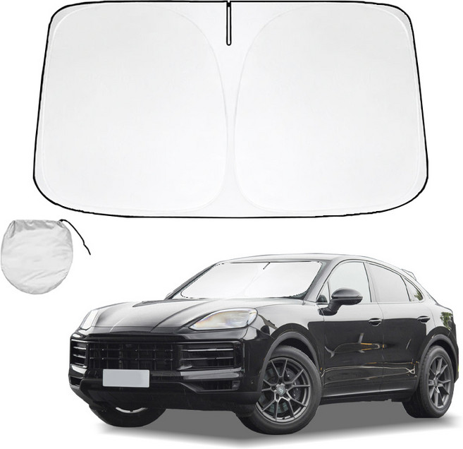 카이엔포르쉐 카이엔 958 2011-2014 앞유리 선 쉐이드 햇빛가리개 선 바이저 보호대 접이식 블록 UV 광선