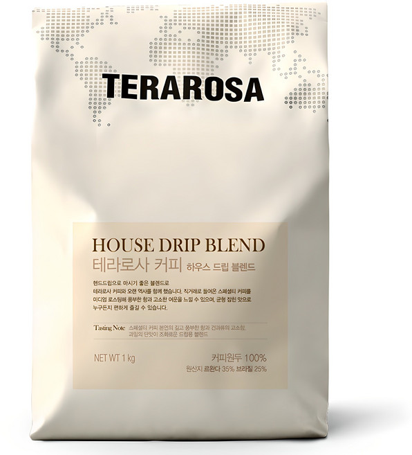 테라로사 커피 하우스 드립 블렌드, 홀빈(분쇄안함), 1kg, 1개