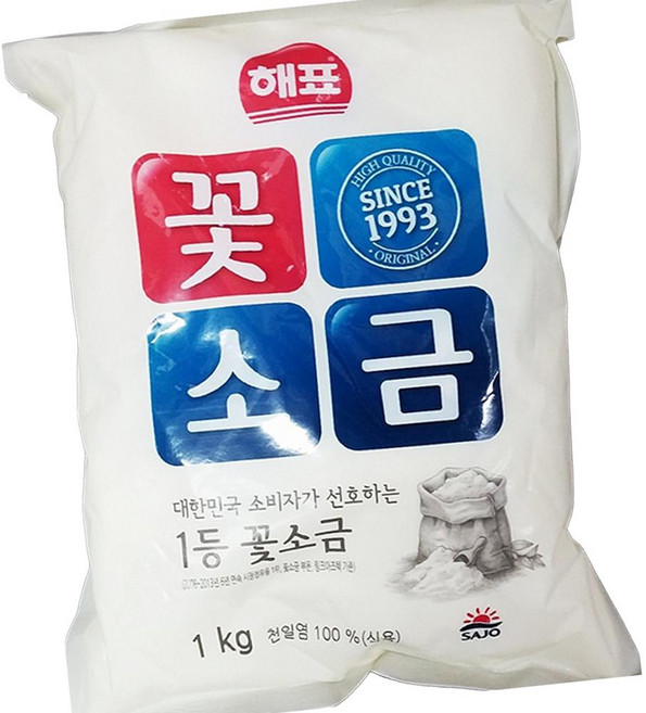해표 꽃소금 1K 14개 천일염, 1kg