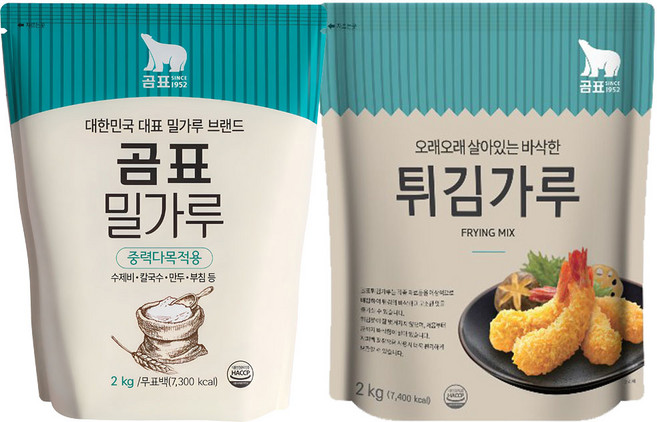 곰표 밀가루 + 튀김가루, 3세트, 4kg
