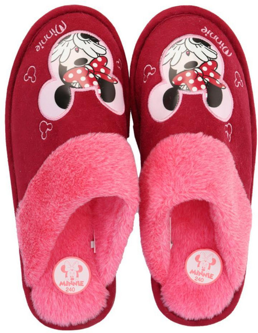 미니마우스 여성 포근한 털 겨울 실내화 교사 발편한 교실 교생 샌들