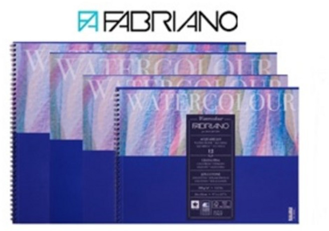 파브리아노 뉴워터칼라 수채화 스케치북 중목 300g 12매 / 옵션선택, 1면제본(NW05) 18x24cm