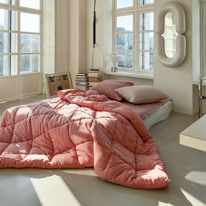 국내생산 자체제작 피그먼트 워싱 순면 알러지케어 부드러운 누빔 사계절 차렵이불 10컬러