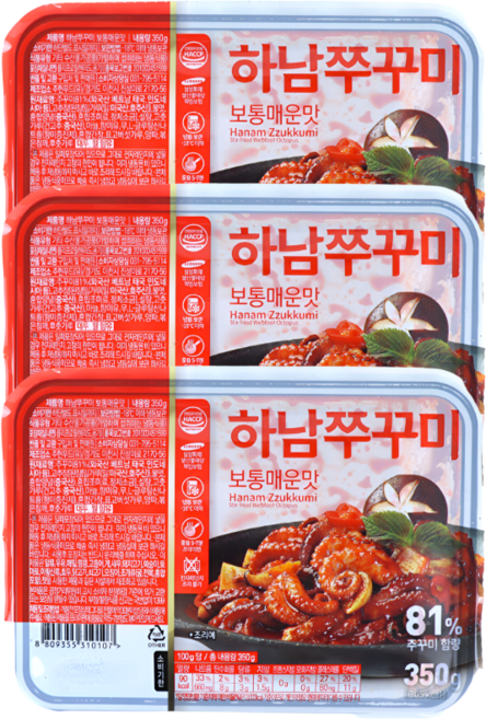 하남쭈꾸미 350g 보통매운맛 3팩, 3개
