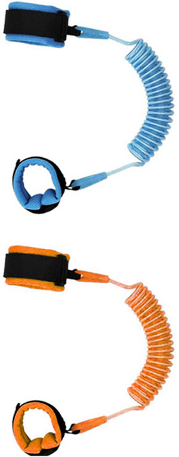 FW 미아방지 밴드 어린이 아동 팔찌 손목연결 스프링 줄, 오렌지, 1개, 오렌지