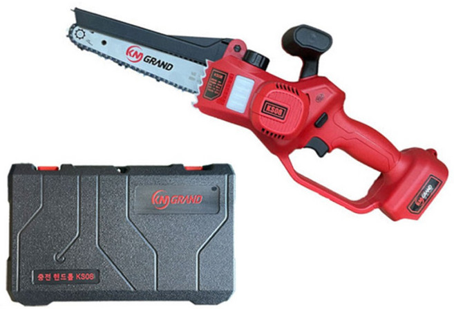 KM그랜드 공식 판매점 KS08 8인치 미니 충전 체인 톱 18v 마끼다 배터리 호환 베어툴, 베어툴（배터리／충전기 미포함）, 1개