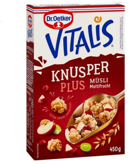 비탈리스 크누스퍼 뮤즐리 플러스 멀티과일 450g, 1개